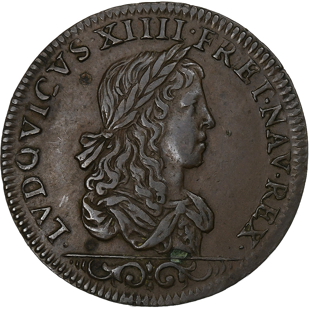 France, Token, Louis XIV, Conseil du Roi, Copper, AU(50-53)