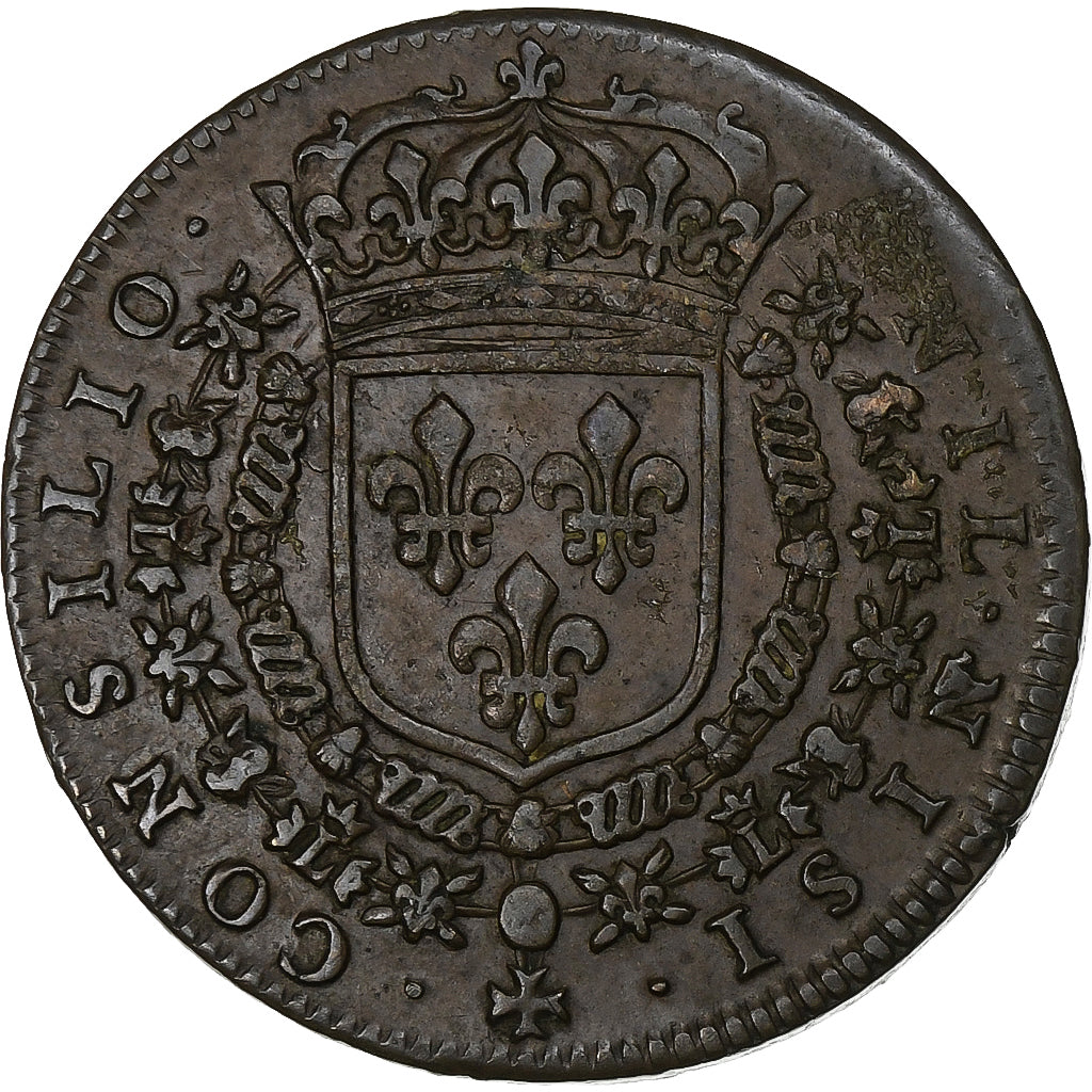 France, Token, Louis XIV, Conseil du Roi, Copper, AU(50-53)
