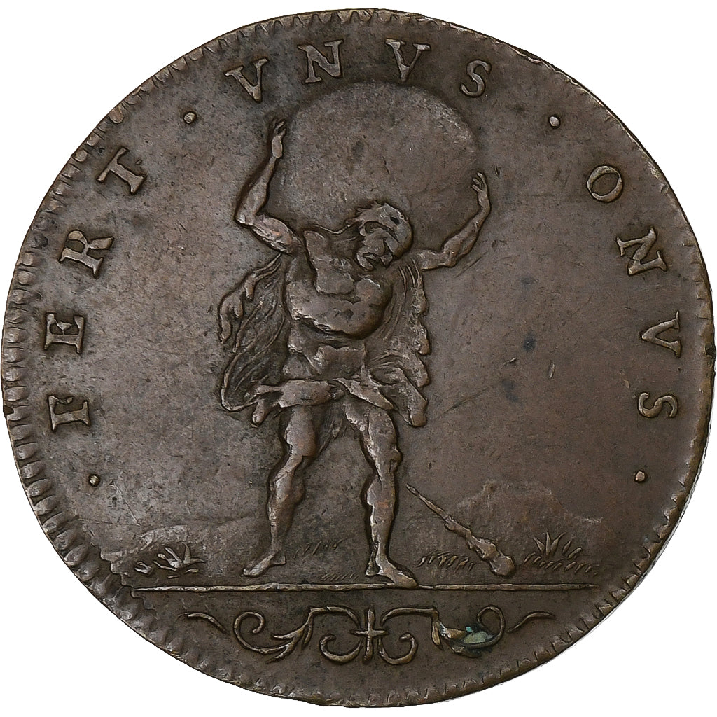 France, Token, Louis XIV, La guerre contre l’Europe, Copper, AU(55-58)
