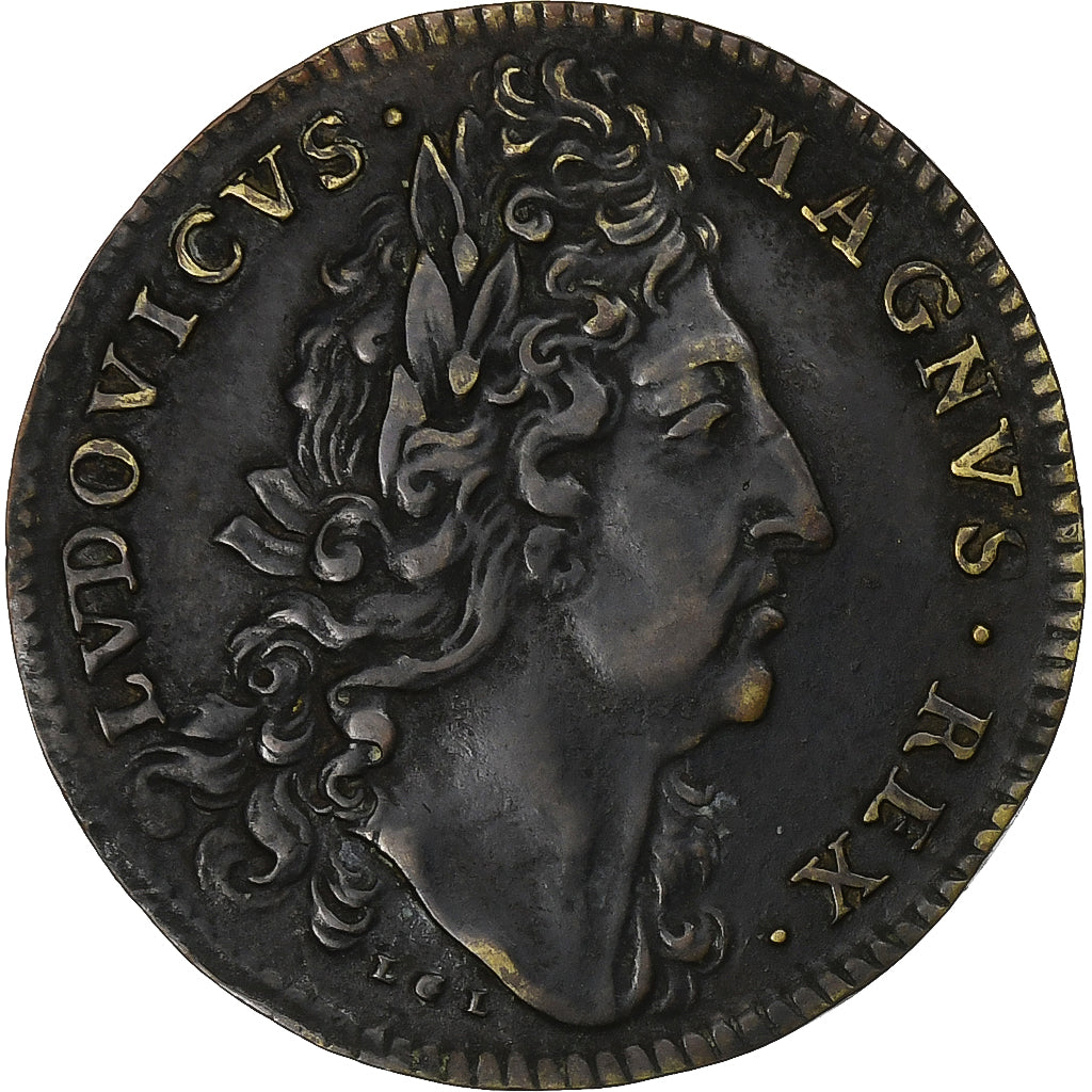 France, Token, Louis XIV, Bâtiments du Roi, Copper, AU(50-53)