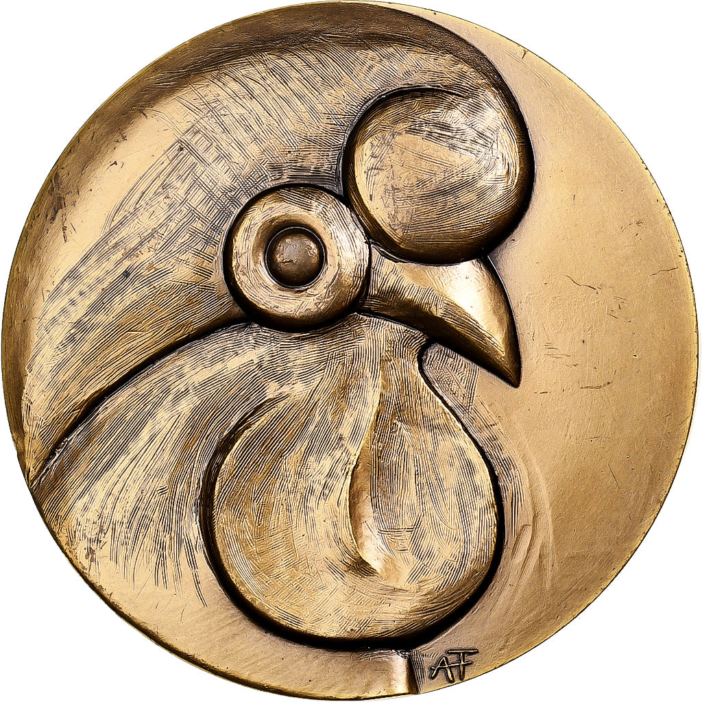 Francia, medaglia, Bicentenaire de la Révolution Française, Coq, 1992, Bronzo