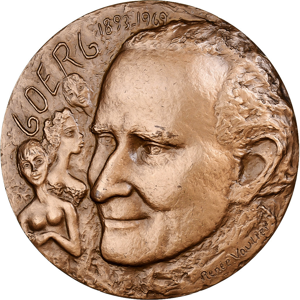 France, Medal, Georg 1893-1969, 1970, Monnaie de Paris, Bronze, Renée Vautier