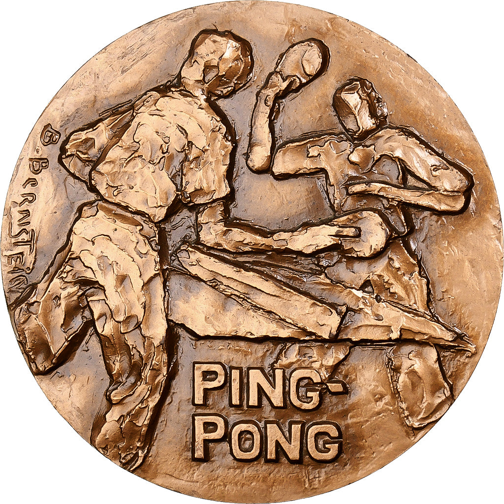 France, Medal, Ping-pong, Monnaie de Paris, Bronze, Bernstein, AU(55-58)