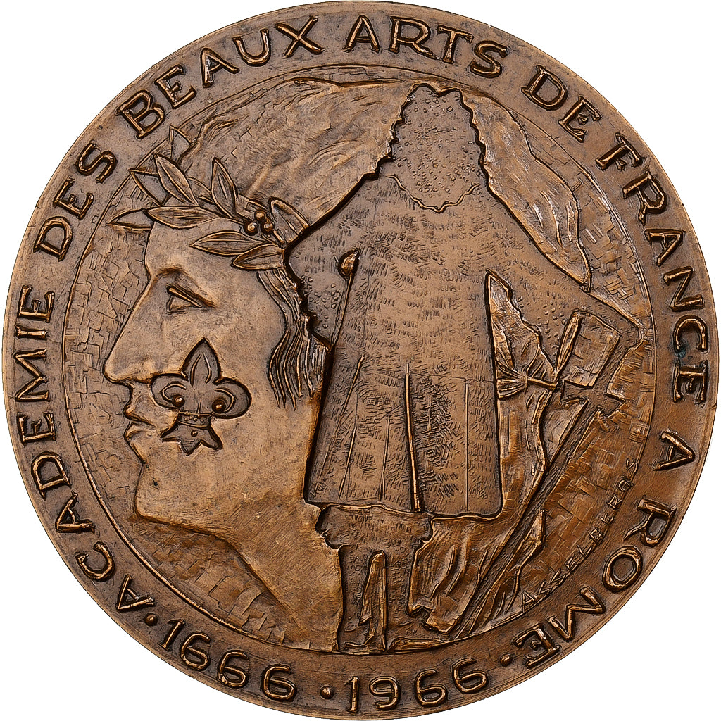 Francia, medaglia, Villa Medici, 1966, Monnaie de Paris, Bronzo, Asselbergs