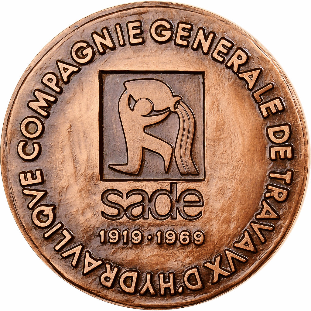 France, Médaille, Compagnie générale de travaux d'hydraulique, 1970, Bronze