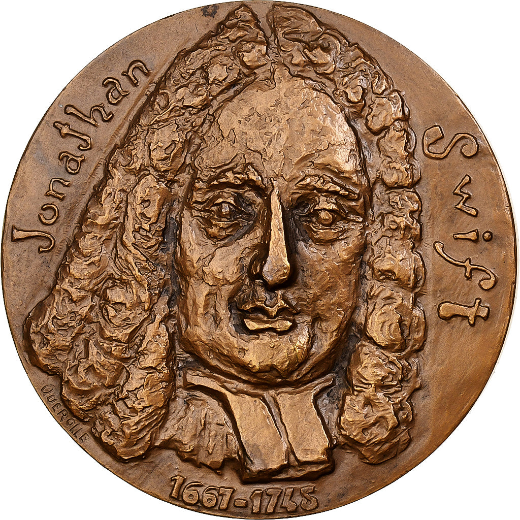 Francia, medaglia, Jonathan Swift, 1966, Monnaie de Paris, Bronzo, Quérolle