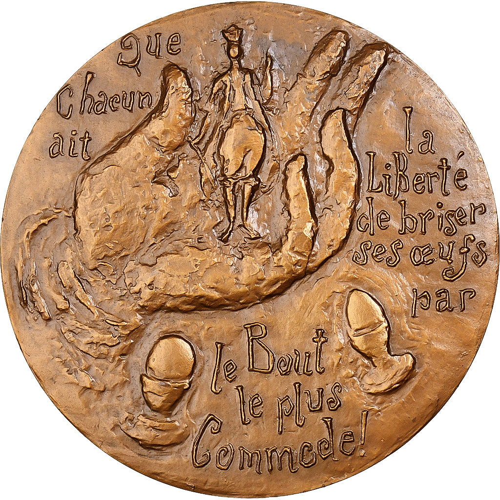 Francia, medaglia, Jonathan Swift, 1966, Monnaie de Paris, Bronzo, Quérolle