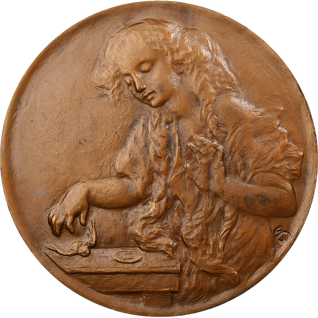 Francia, medaglia, Jean-Baptiste Greuze, 1966, Monnaie de Paris, Bronzo, SPL-