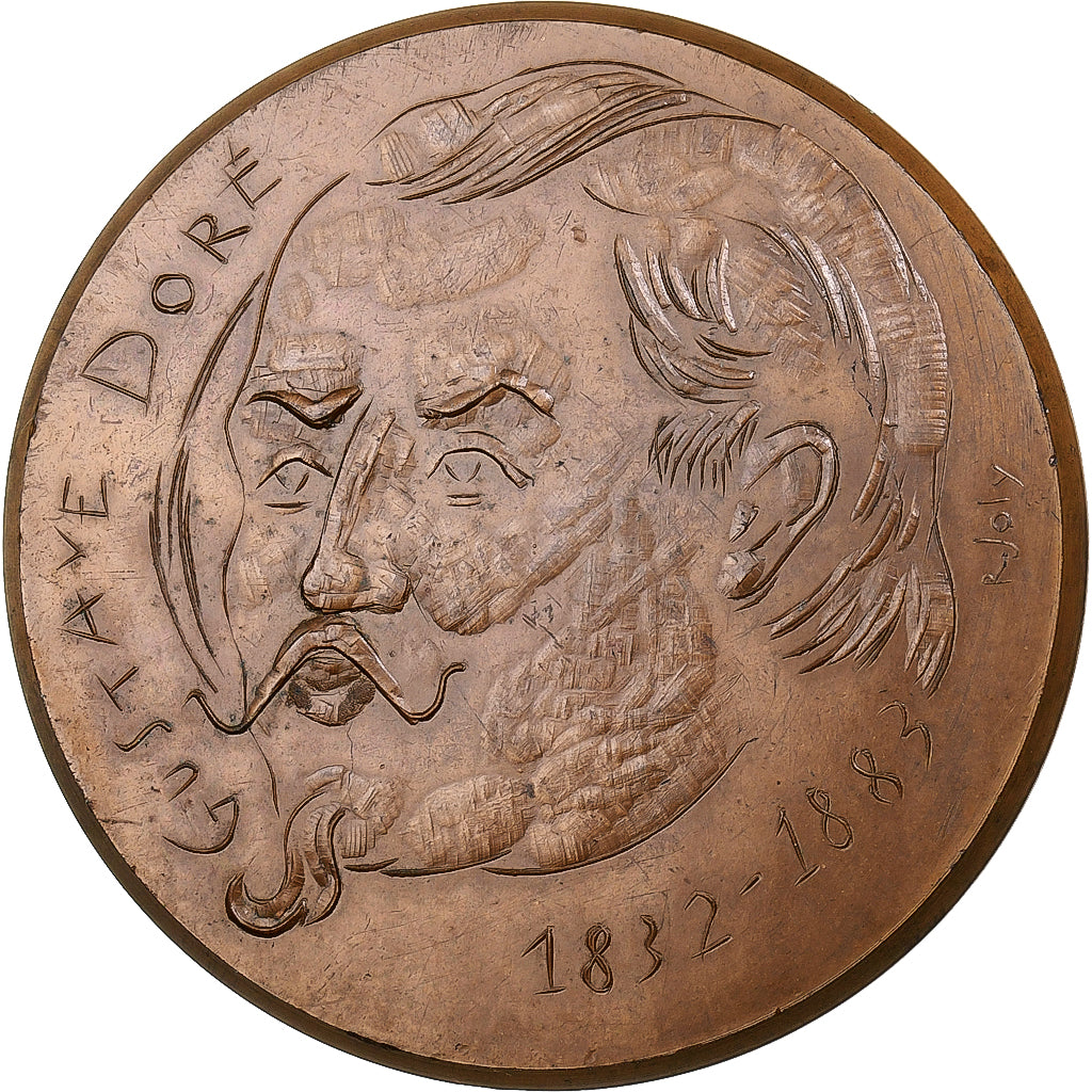 Francia, medalla, Gustave Doré, Bronce, Joly, EBC