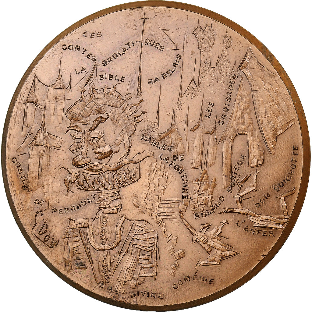 Francia, medalla, Gustave Doré, Bronce, Joly, EBC