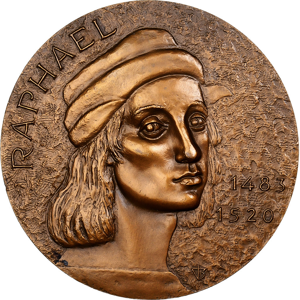 Francja, medal, Raphaël, 1966, Monnaie de Paris, Brązowy, MS(60-62)