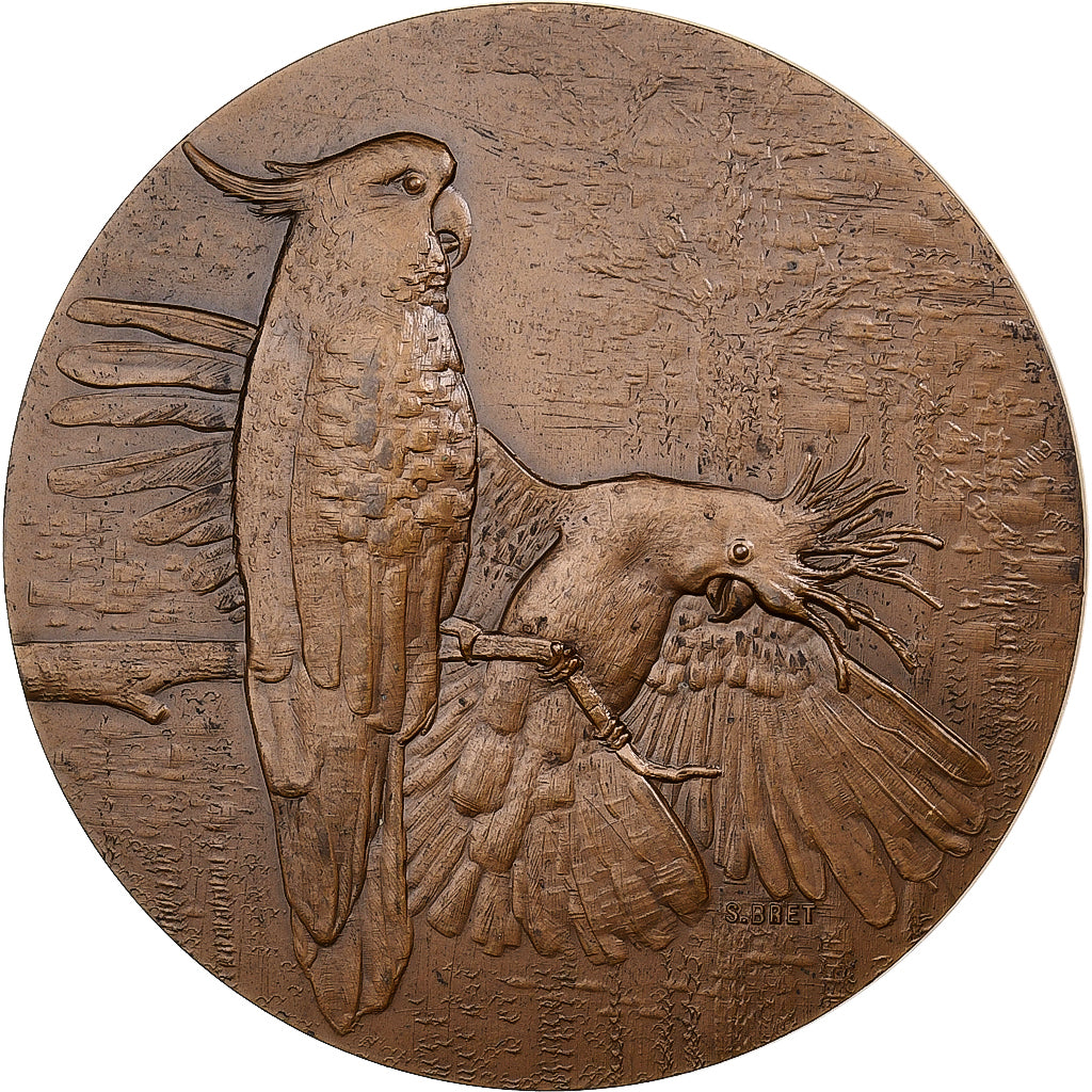 France, Médaille, Perroquet, 1972, Monnaie de Paris, Bronze, SUP+, Bret