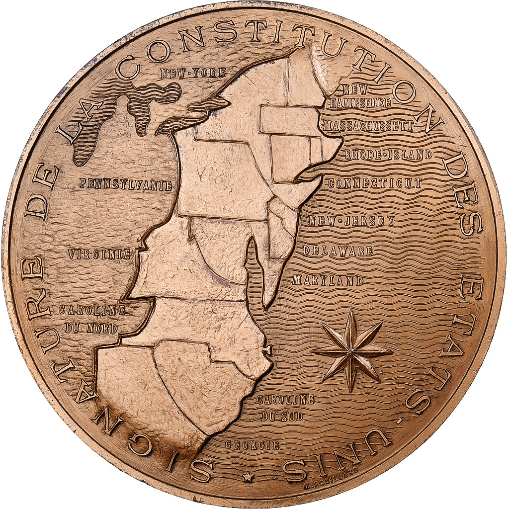 Frankreich, Medaille, Signature de la Constitution des États-Unis, 1973