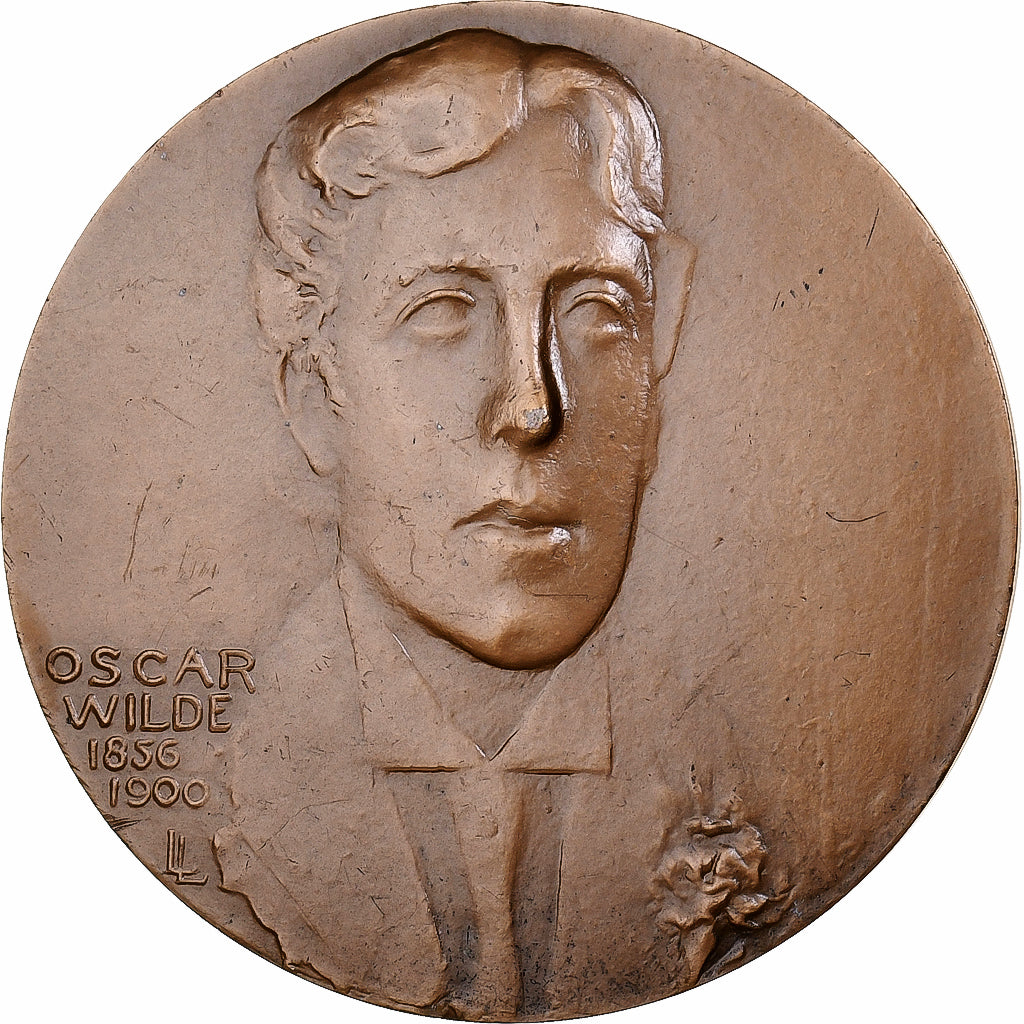 France, Medal, Oscar Wilde, 1968, Monnaie de Paris, Bronze, AU(55-58)