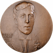France, Medal, Oscar Wilde, 1968, Monnaie de Paris, Bronze, AU(55-58)