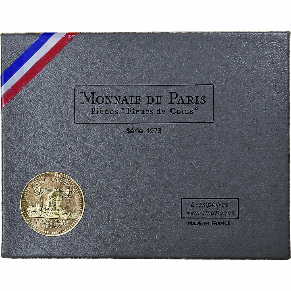 France, Coffret 1 c. à 10 frs., 1973, Monnaie de Paris, FDC, MS(65-70)