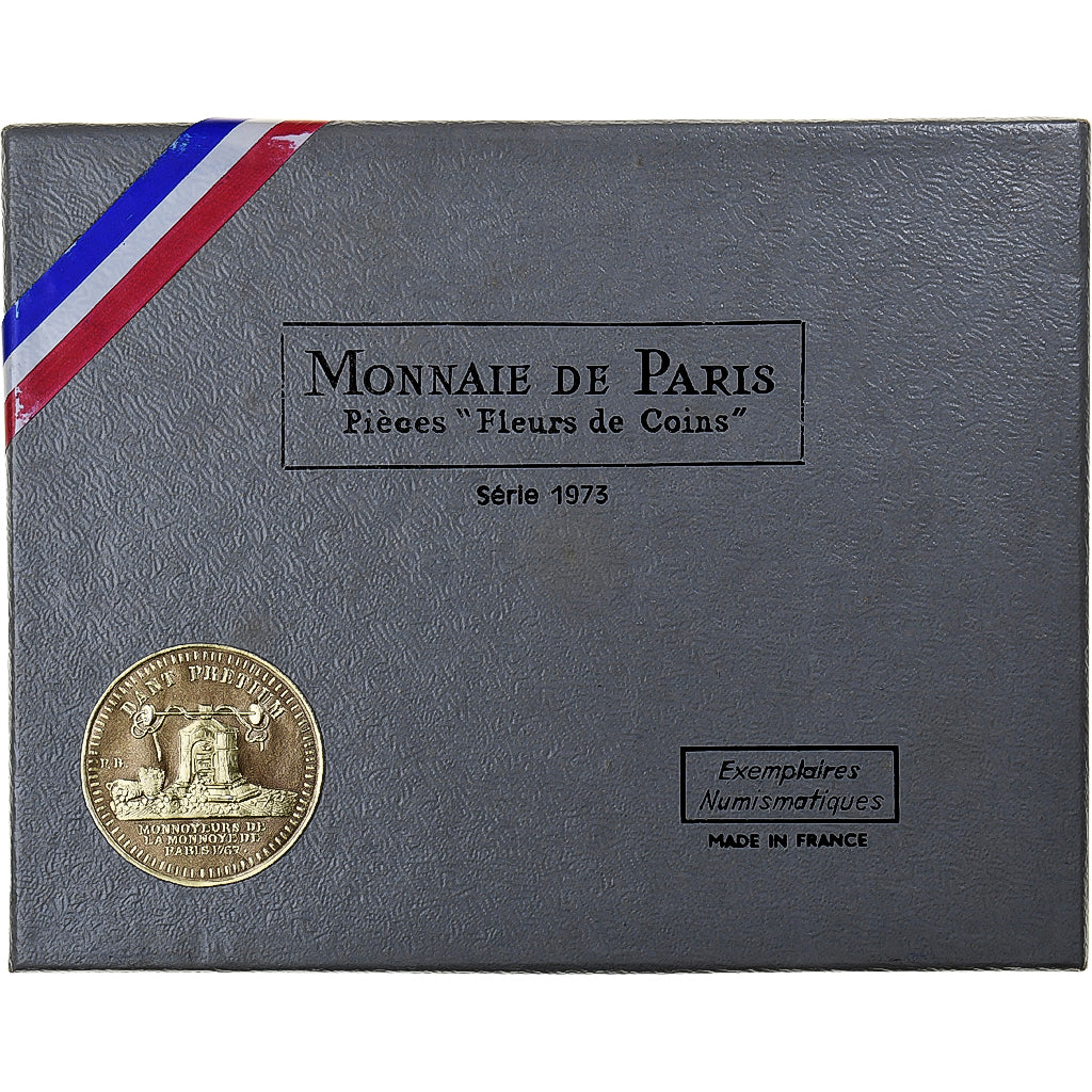 Frankreich, Coffret 1 c. à 10 frs., 1973, Monnaie de Paris, FDC, STGL