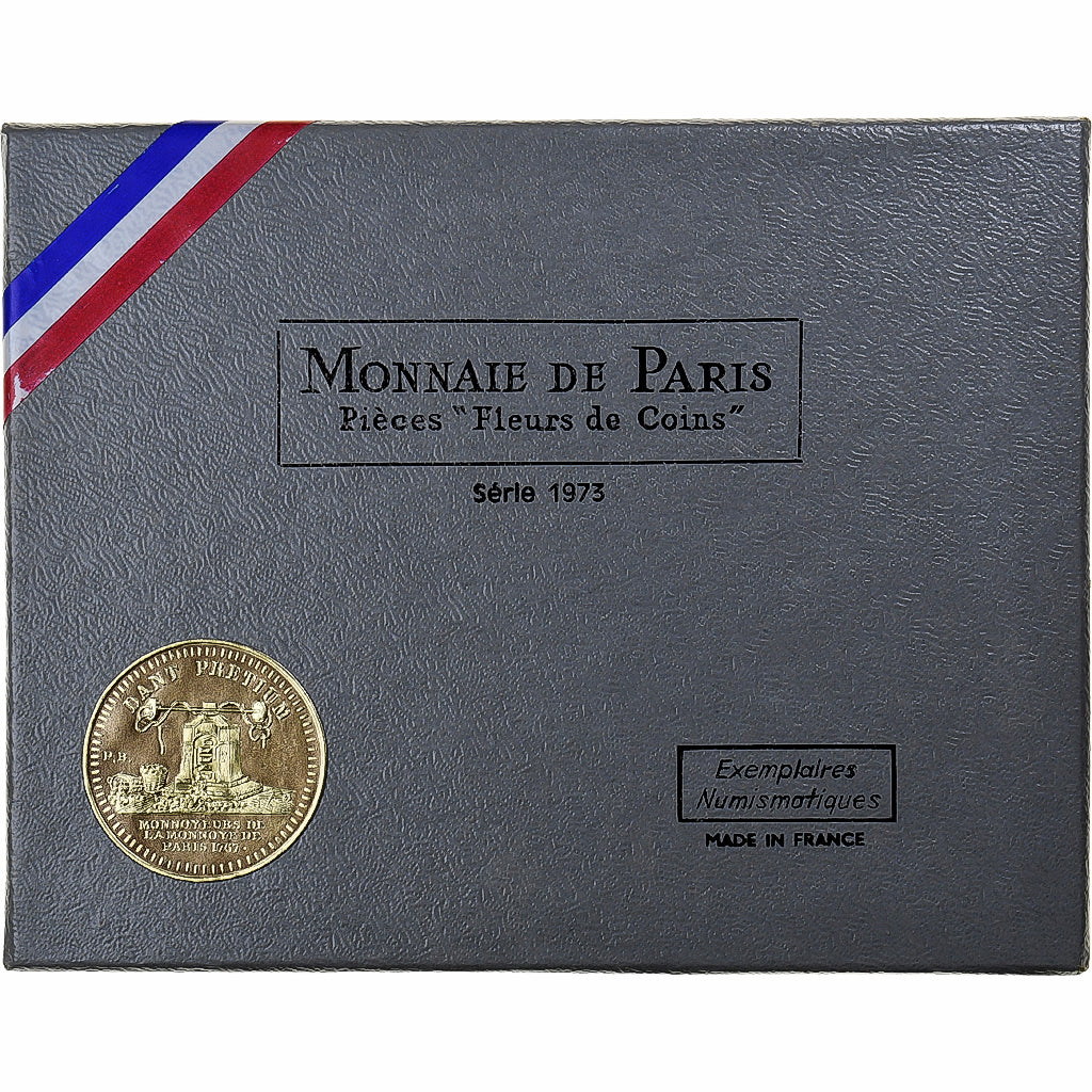 France, Coffret 1 c. à 10 frs., 1973, Monnaie de Paris, FDC, FDC