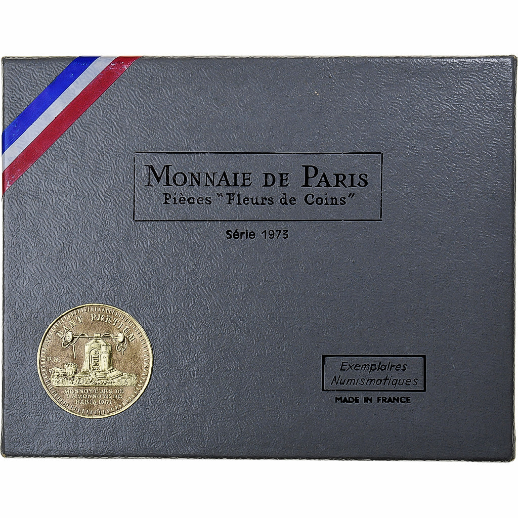 France, Coffret 1 c. à 10 frs., 1973, Monnaie de Paris, FDC, MS(65-70)