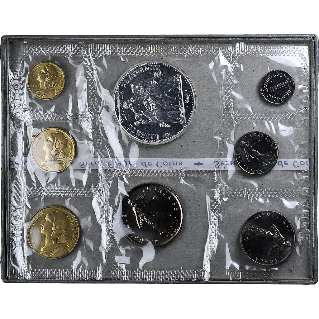 France, Coffret 1 c. à 10 frs., 1973, Monnaie de Paris, FDC, MS(65-70)