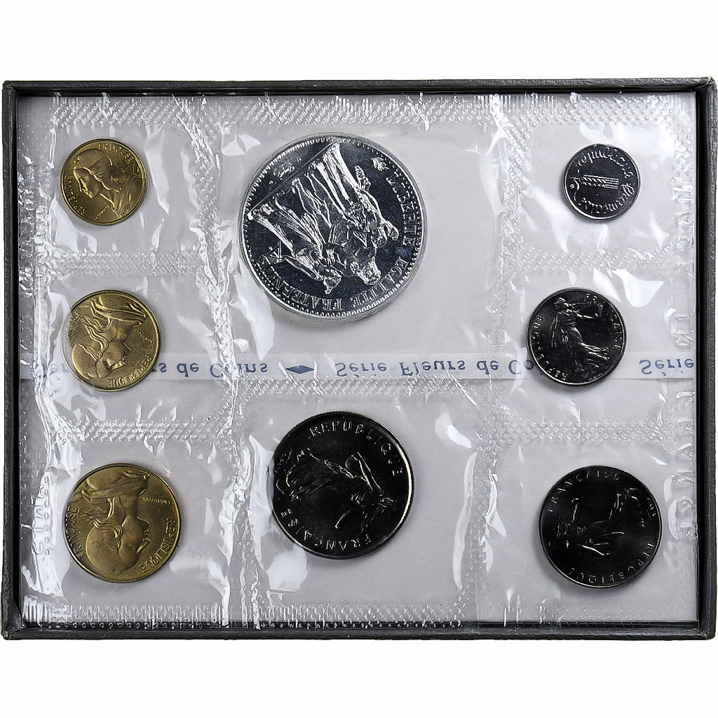 France, Coffret 1 c. à 10 frs., 1973, Monnaie de Paris, FDC, MS(65-70)