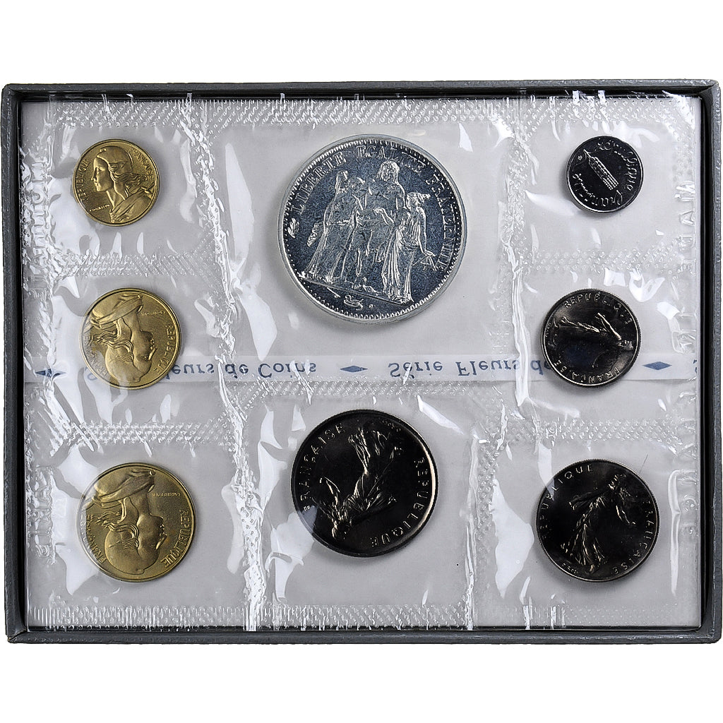 France, Coffret 1 c. à 10 frs., 1973, Monnaie de Paris, FDC, FDC