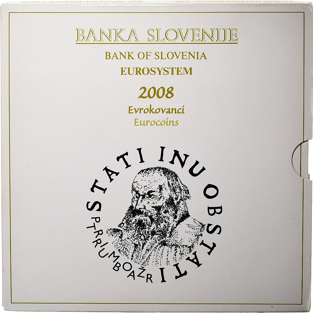 Słowenia, 1 cent to 3 euro, BU, 2008, Utrecht, ND, MS(65-70)