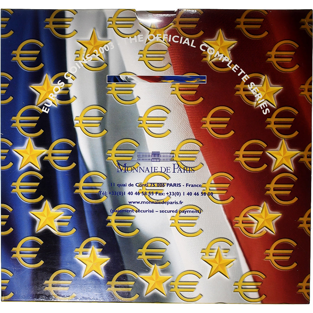 France, Coffret 1c. à 2€, BU, 2003, Monnaie de Paris, MS(65-70)