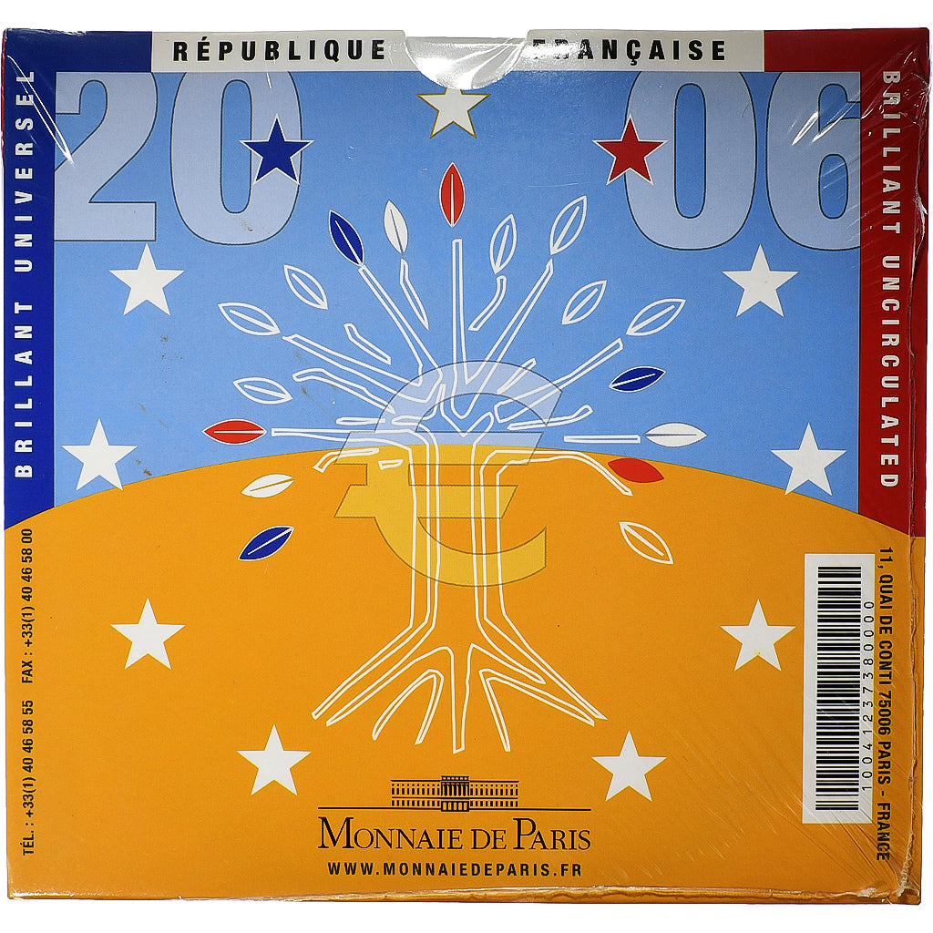 France, Coffret 1c. à 2€, BU, 2006, Monnaie de Paris, MS(65-70)