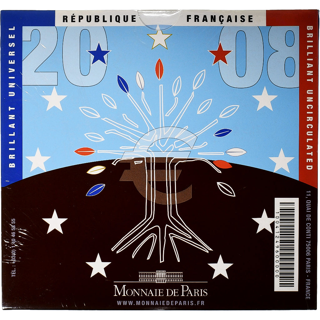 Frankreich, Coffret 1c. à 2€, BU, 2008, Monnaie de Paris, STGL