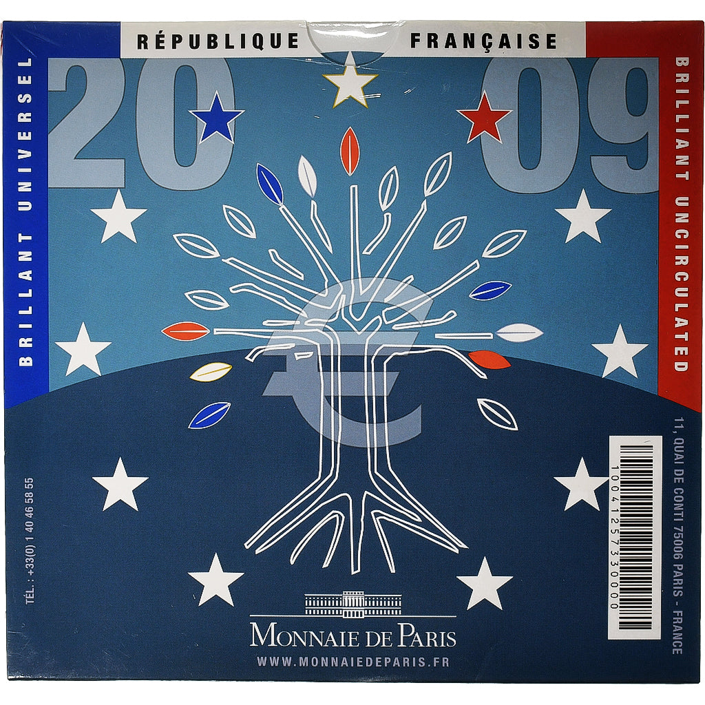 Frankreich, Coffret 1c. à 2€, BU, 2009, Monnaie de Paris, STGL