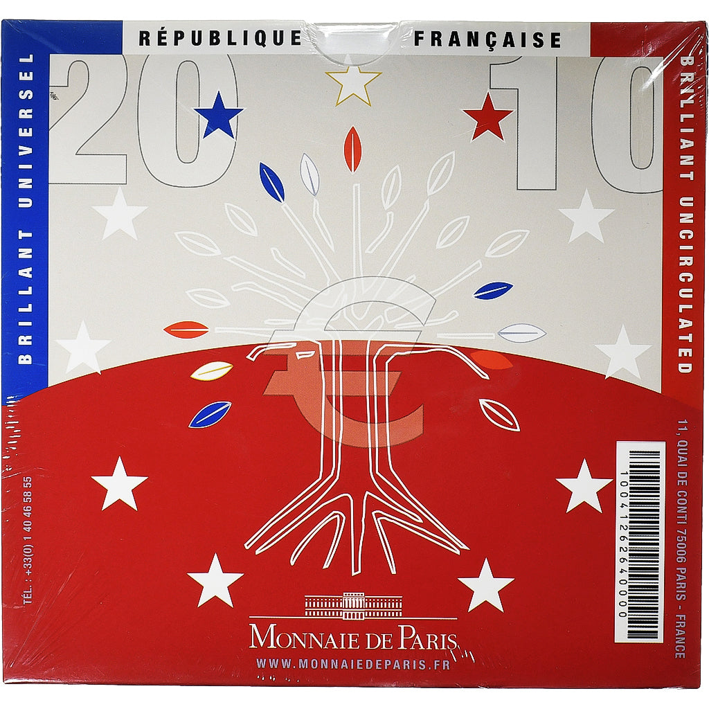 Frankreich, Coffret 1c. à 2€, BU, 2010, Monnaie de Paris, STGL