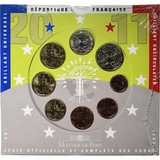 Frankreich, Coffret 1c. à 2€, BU, 2011, Monnaie de Paris, STGL