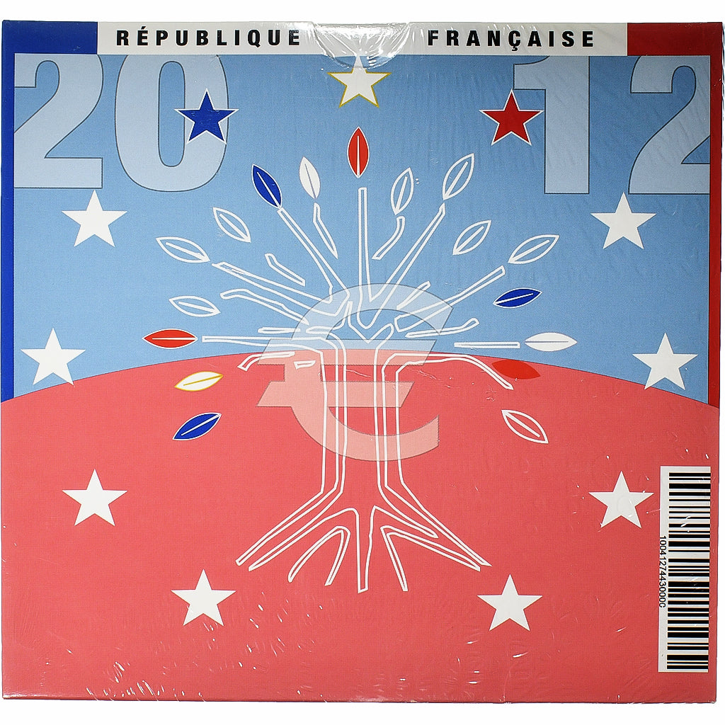 France, Coffret 1c. à 2€, BU, 2012, Monnaie de Paris, MS(65-70)