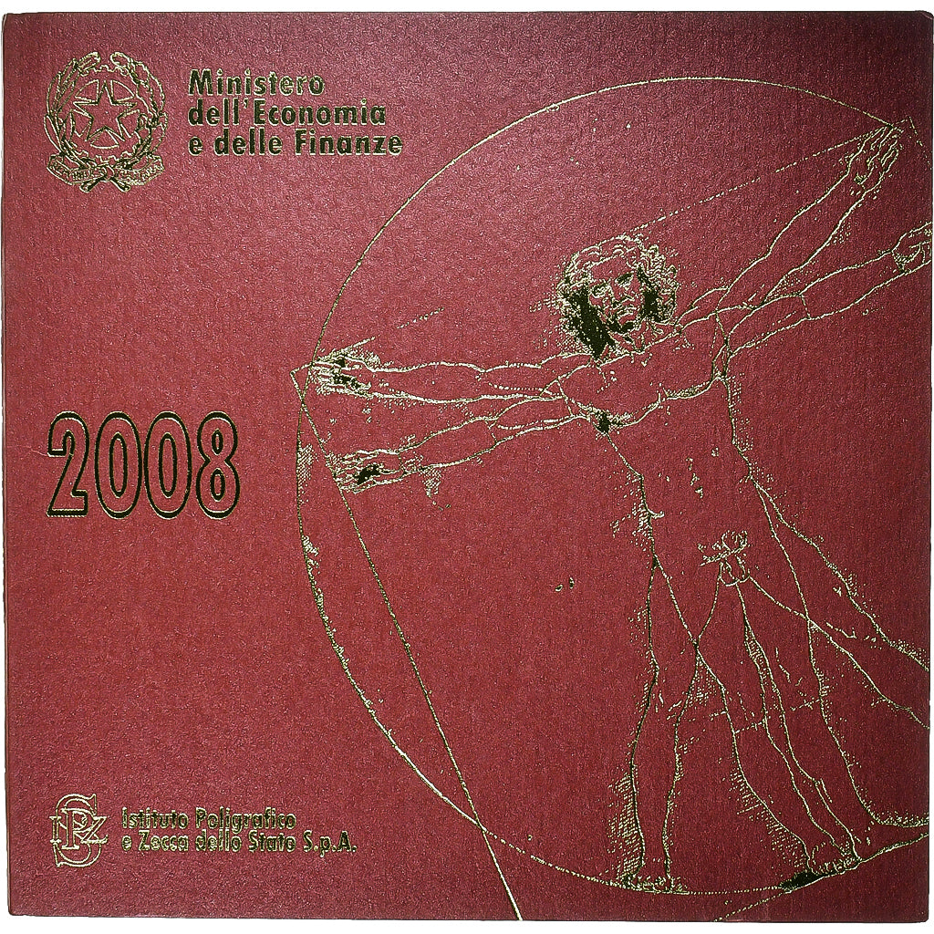 Italien, 1 Cent to 2 Euro, BU, 2008, Rome, STGL