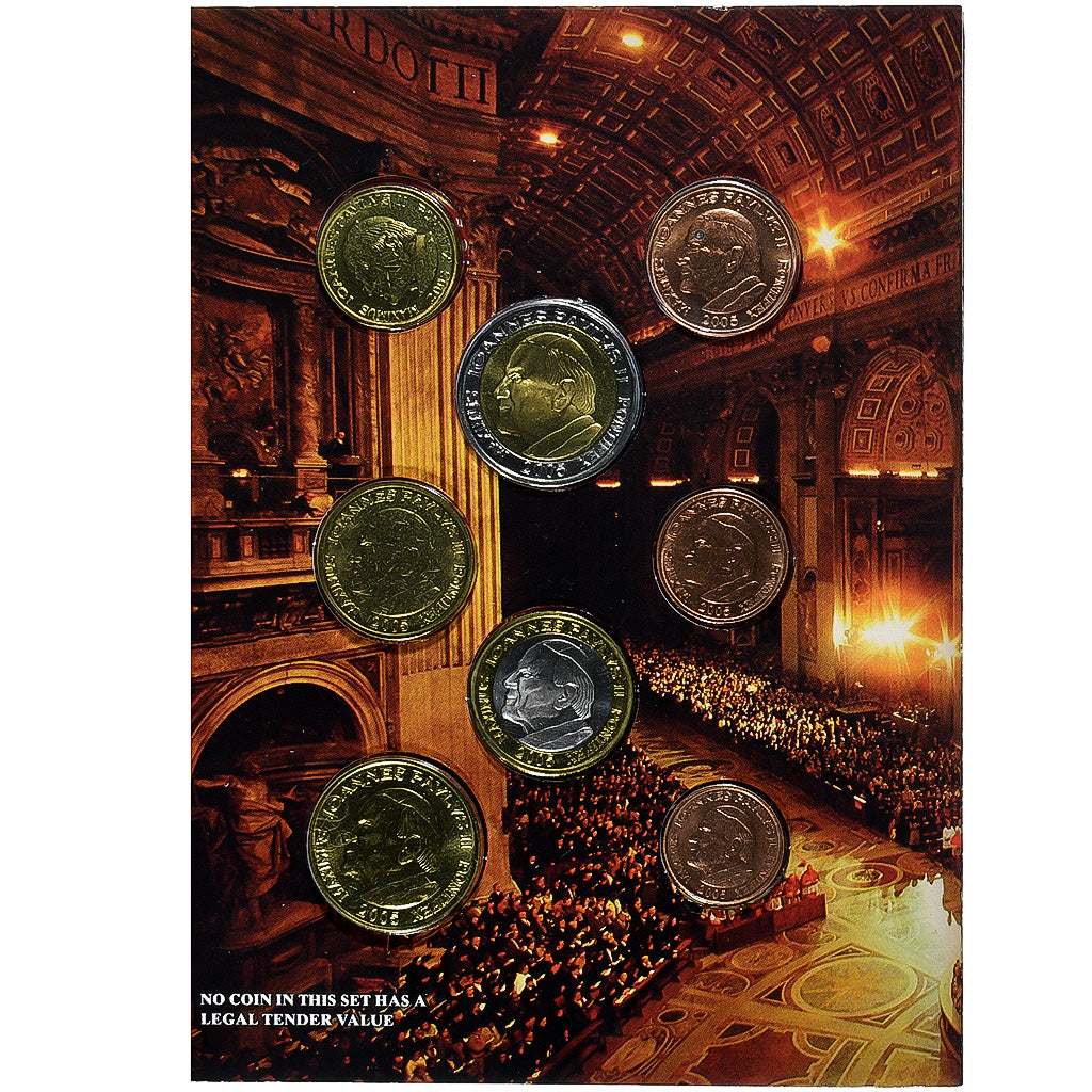 Vaticano, Pattern euro set, unofficial private coin, 2005, N.C., FDC