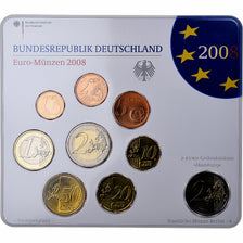 Germania, 1 Cent to 2 Euro, Hambourg, 2008, Berlin, N.C., FDC