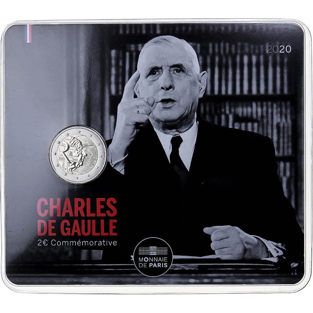 France, 2 Euro, Charles de Gaulle, BU, 2020, Monnaie de Paris, Bi-Metallic