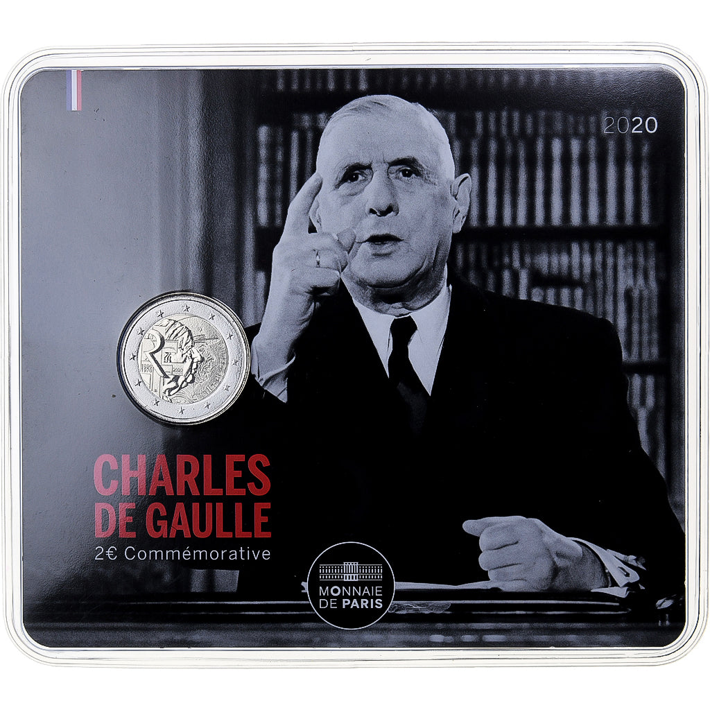França, 2 Euro, Charles de Gaulle, BU, 2020, Monnaie de Paris, Bimetálico