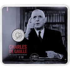 França, 2 Euro, Charles de Gaulle, BU, 2020, Monnaie de Paris, Bimetálico