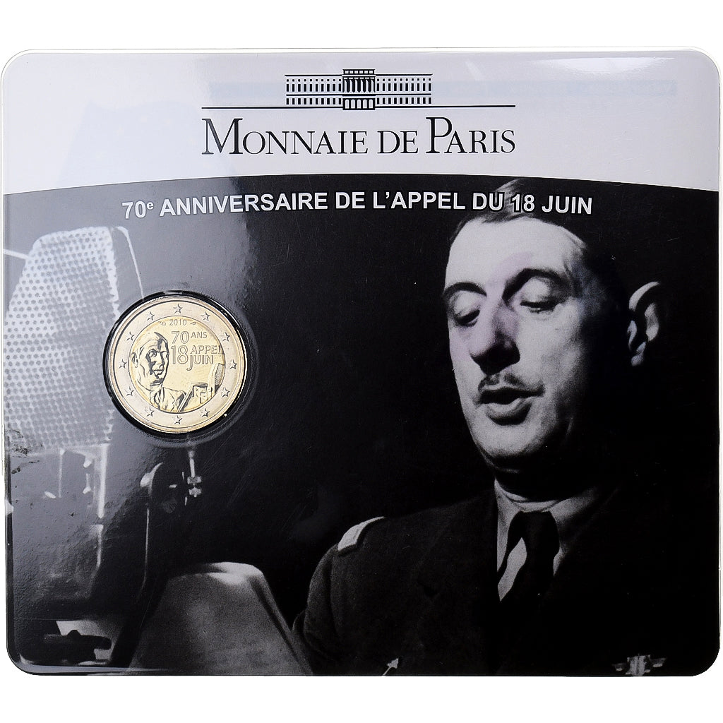 France, 2 Euro, appel du 18 juin, BU, 2010, Monnaie de Paris, Bi-Metallic