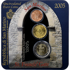 San Marino, Set 2cts, 20 cts, 2 Euro, BU, 2005, Rome, MS(65-70)