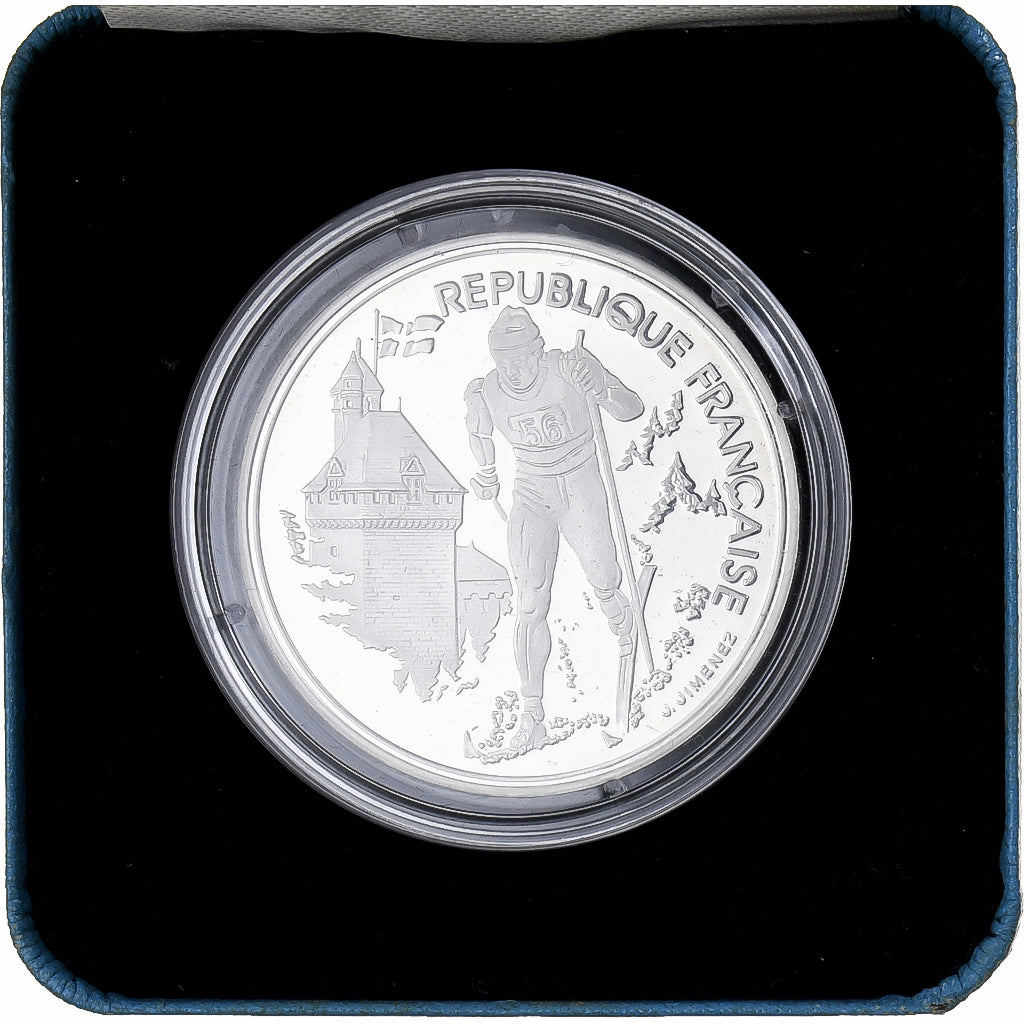 France, 100 Francs, 1992 Olympics, Albertville, Cross-country Skiing, 1991