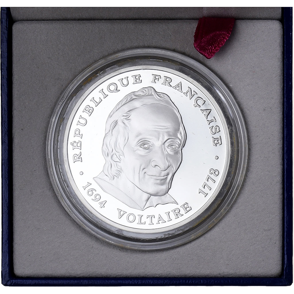 France, 100 Francs, Voltaire, 1994, Monnaie de Paris, Proof, Silver, MS(65-70)