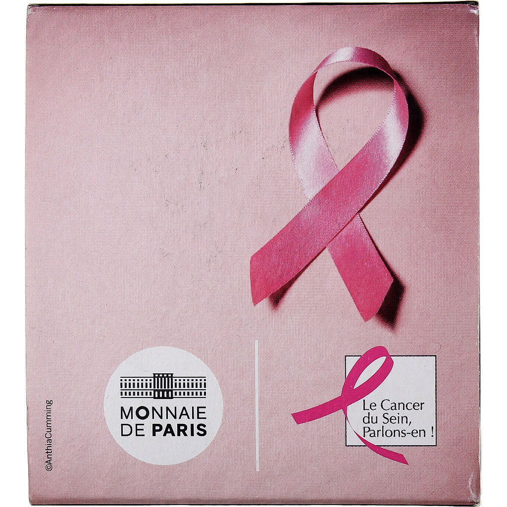France, 2 Euro, The fight against breast cancer, Proof, Colourized, 2017, MDP