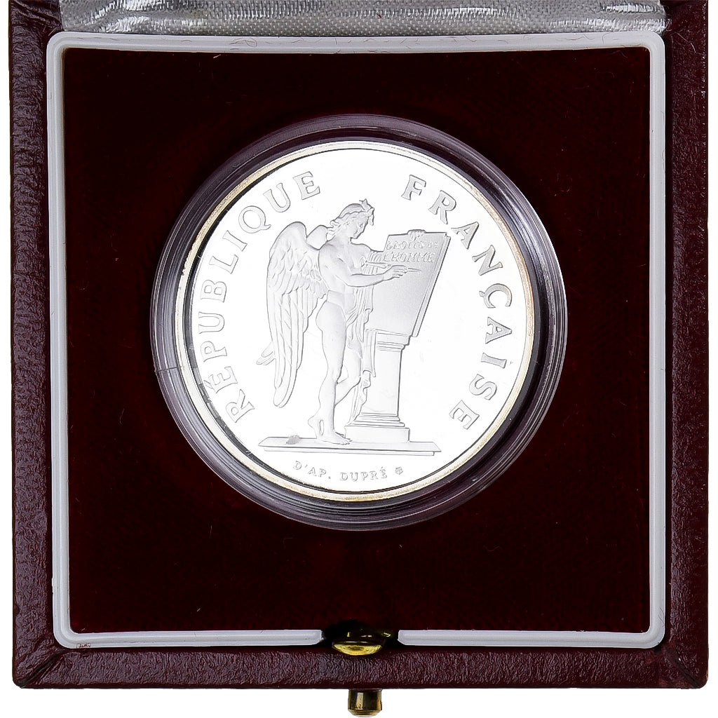 Francia, 100 Francs, Droits de l'Homme, 1989, Monnaie de Paris, Prueba, Plata
