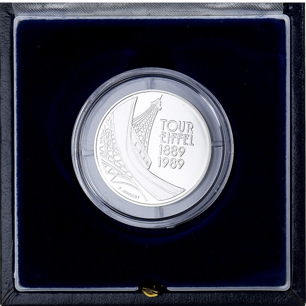 France, 5 Francs, Tour Eiffel, 1989, Monnaie de Paris, BE, Argent, FDC