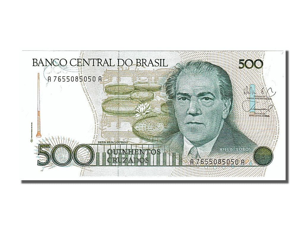 Banknote, Brazil, 500 Cruzados, 1988, UNC(65-70)