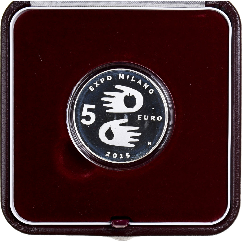 San Marino, 5 Euro, Expo Milano, Proof, 2015, Rome, Prata, MS(65-70)