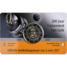 Belgium, 2 Euro, 200 Ans - Université de Liège, BU, 2017, Brussels